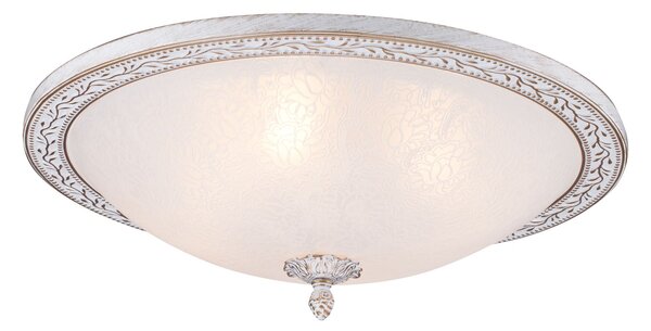 Plafoniera Ceiling & Wall in Metallo Aritos Bianco con Oro