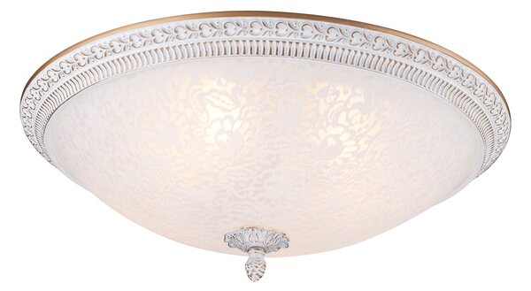 Plafoniera Ceiling & Wall in Metallo Pascal Bianco con Oro