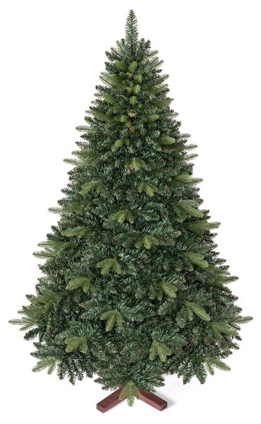 Costway Albero di natale artificiale con base in pino a forma di x per casa e negozio, Albero artificiale di cedro con foglie in pe e pvc 180 cm