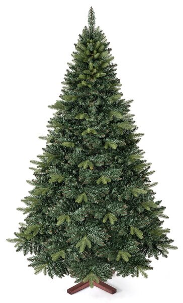 Costway Albero di natale artificiale con base in pino a forma di x per casa e negozio, Albero artificiale di cedro con foglie in pe e pvc 150 cm