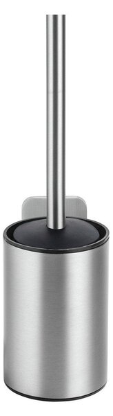 Scopino WC senza foratura color argento opaco in acciaio inox con aggancio Turbo-loc Porto – Wenko