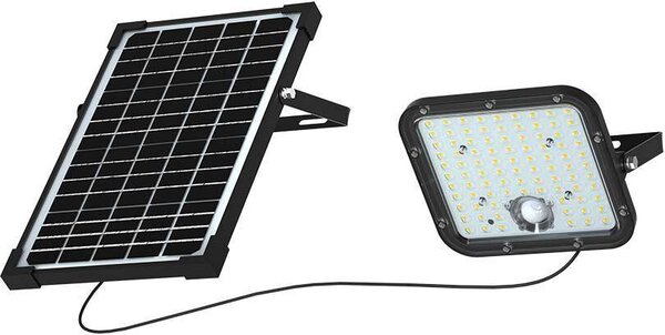V-TAC VT-432 Faro led nero 30W con pannello solare e telecomando Proiettore con sensore di movimento 6000K - 10311