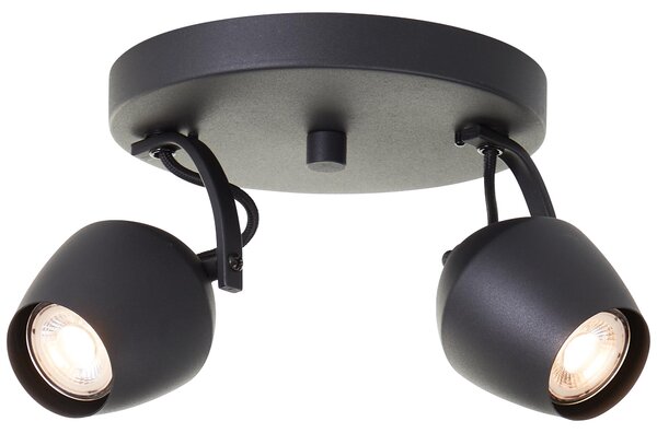 Lampada da soffitto Vertino Spotrondell, colore nero, attacco GU10, 10W, grado di protezione IP20, per uso interno