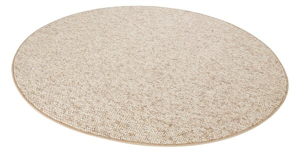 Tappeto rotondo marrone chiaro ø 133 cm Wolly - BT Carpet