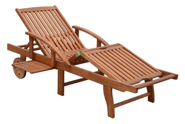 Chaise longue da giardino in legno marrone Beverly Hills - Garden Pleasure