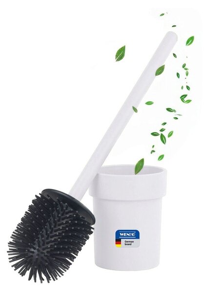 Scopino WC senza foratura bianco in plastica con aggancio Turbo-loc Lizan – Wenko