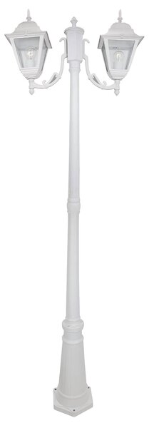 Paletto da Esterno Lampione H200 cm Bauer New York Bianco