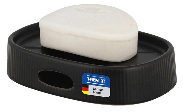 Portasaponetta nero in ceramica Fablo – Wenko
