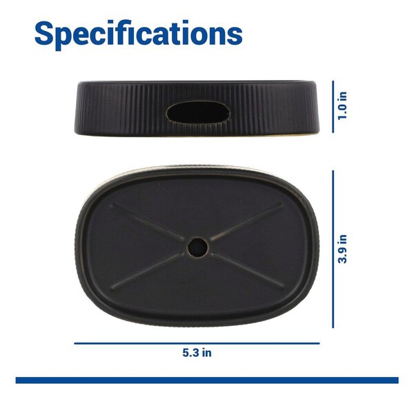 Portasaponetta nero in ceramica Fablo – Wenko