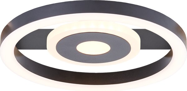 BRILLANTE plafoniera LED nera senza tempo Maureen | bianco caldo | 12W 1100 lumen 3000 Kelvin | 22x20cm