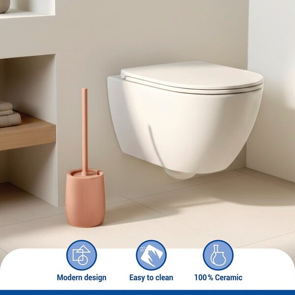 Scopino WC marrone in ceramica Fablo – Wenko