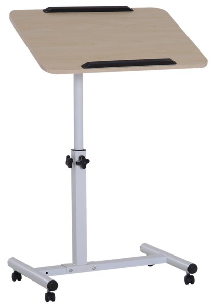Tavolino da Lavoro Inclinabile in Legno e Metallo 60x40x64-90 cm