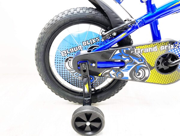 Bicicletta per Bambino 14" 2 Freni con Borraccia e Scudetto Frontale Blu