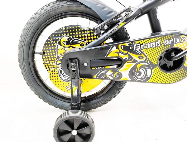 Bicicletta per Bambino 14" 2 Freni con Borraccia e Scudetto Frontale Nera