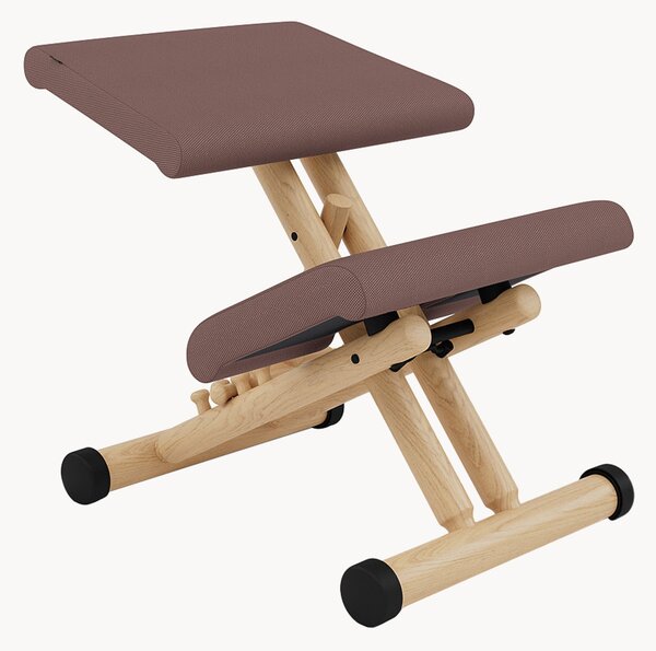 Sedia da scrivania pieghevole imbottita in legno di quercia Multi, altezza regolabile, con ruote