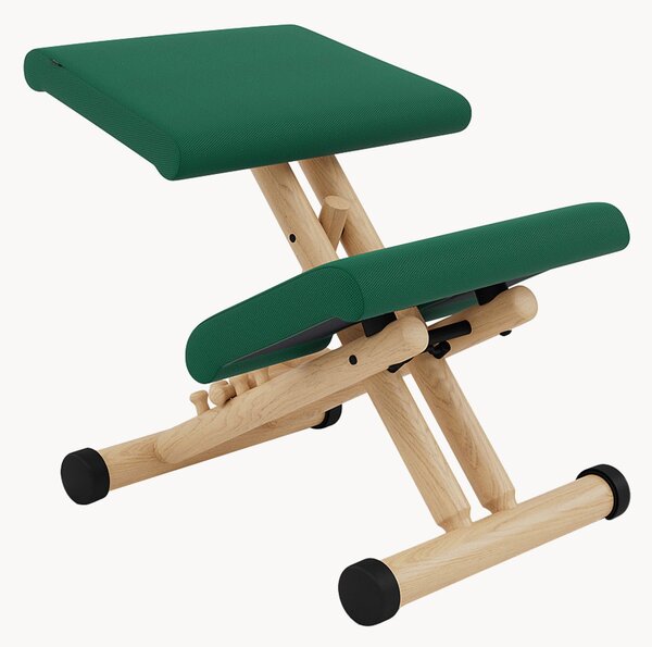 Sedia da scrivania pieghevole imbottita in legno di quercia Multi, altezza regolabile, con ruote