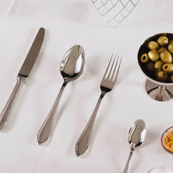 Posate argentate in acciaio inox 16 pz per 4 persone Monroe – S|P Collection