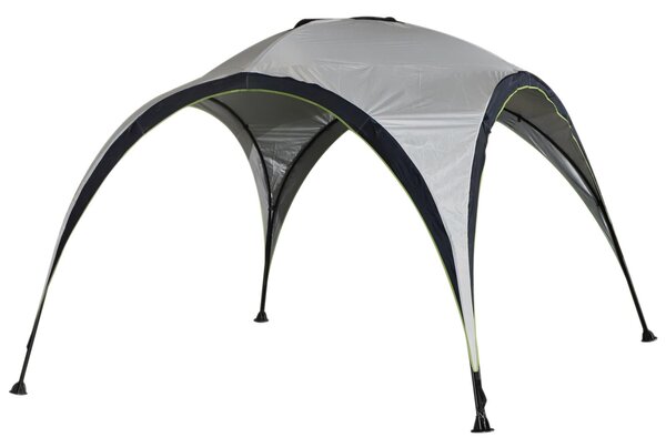 Tenda da Campeggio 3x3m Gazebo da Giardino con Corde e Picchetti in Poliestere Bianco e Blue