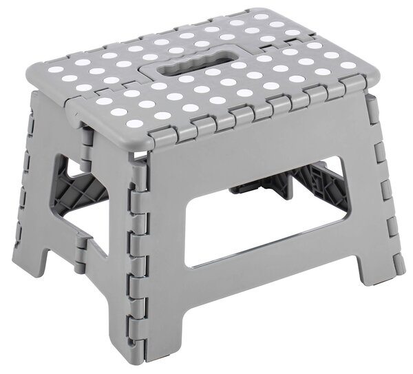 Sgabello Pieghevole 30x22x22 cm in Polipropilene Grigio