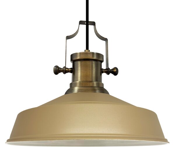 Lampada a sospensione Asletl Industrial in metallo 41 cm Lampada a sospensione beige