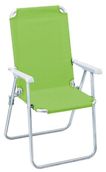 Sedia in Acciaio Tessuto Texilene Verde Sedia Pieghevole Mare Spiaggia Piscina Campeggio