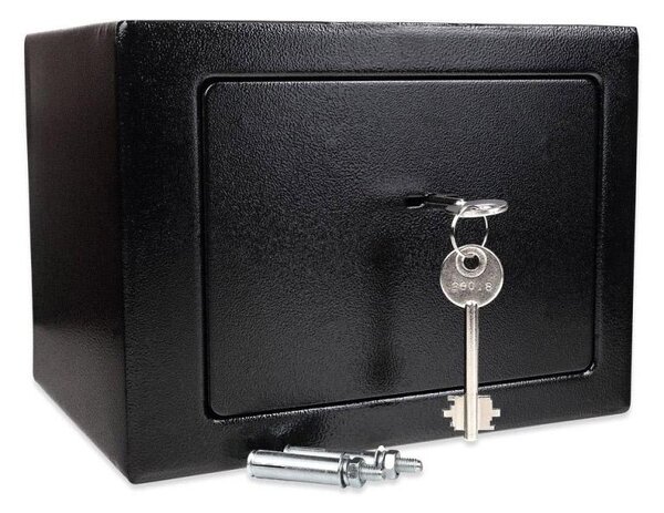 Cassaforte a Mobile con Chiave 17x23x17 cm per Hotel Casa Jepsen Nera