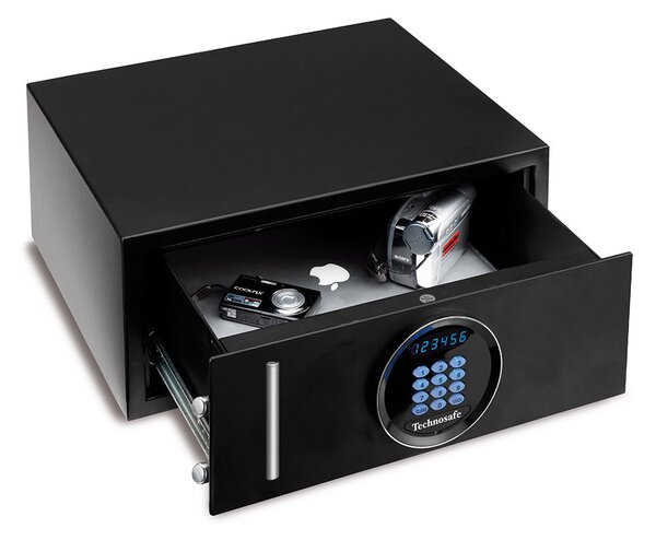 Cassaforte a Cassetto Hotel Digitale Display + Pass Technomax - 200X470X370Mm