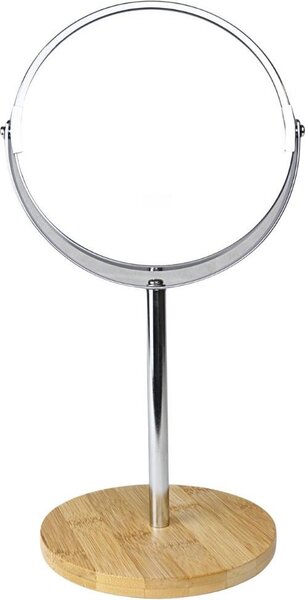 Specchio da tavolo 17 cm con base rotonda in bambù
