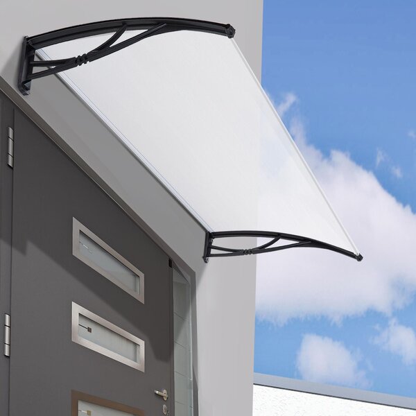 Pensilina Tettoia in PVC e Plastica 140x80 cm Trasparente