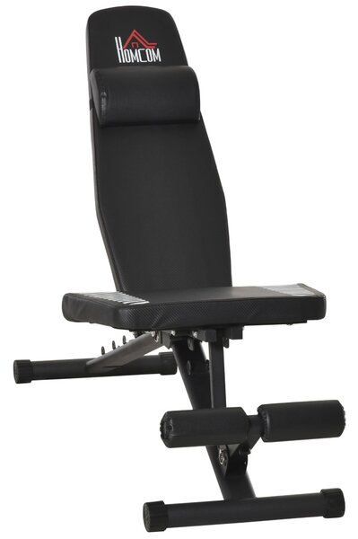 Panca Pesi Pieghevole 88x55x28 cm con Seduta Reclinabile Nera