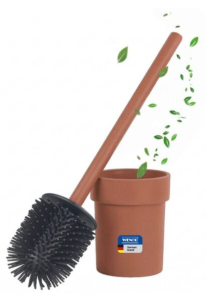 Scopino WC senza foratura marrone in plastica con aggancio Turbo-loc Lizan – Wenko