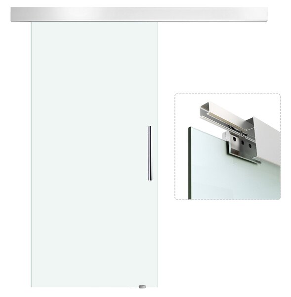Porta Scorrevole Vetrata 102,5x205 cm Satinata