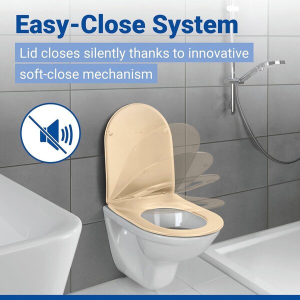 Sedile WC con chiusura Easy-Close (automatica) 36 x 46 cm Galati – Wenko