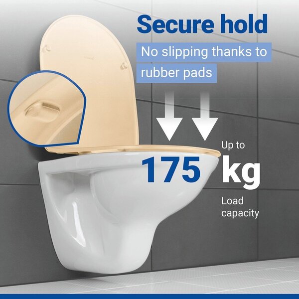 Sedile WC con chiusura Easy-Close (automatica) 36 x 46 cm Galati – Wenko