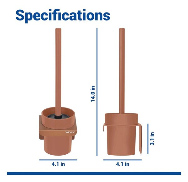 Scopino WC senza foratura marrone in plastica con aggancio Turbo-loc Lizan – Wenko