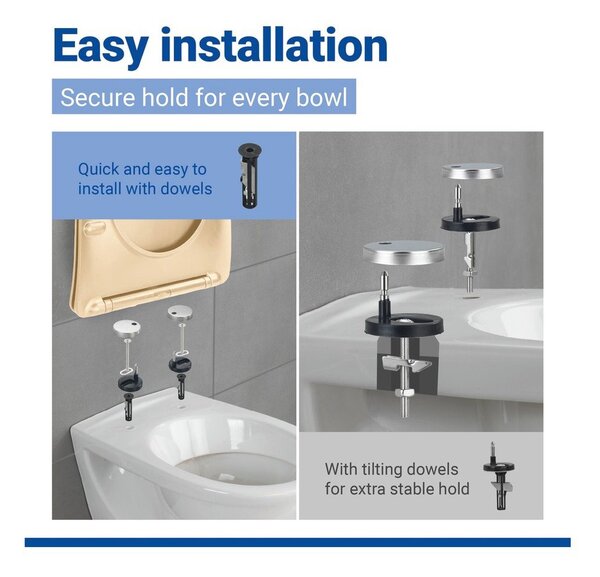 Sedile WC con chiusura Easy-Close (automatica) 36 x 46 cm Galati – Wenko