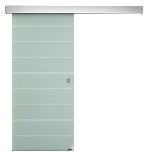 Porta Scorrevole Vetrata 90x205 cm Smerigliata e Satinata