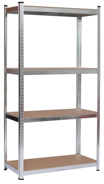 Scaffale 4 Ripiani 160x120x40 cm in Acciaio con Ripiani in MDF