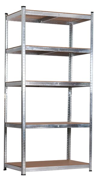 Scaffale 5 Ripiani 180x120x40 cm in Acciaio con Ripiani in MDF
