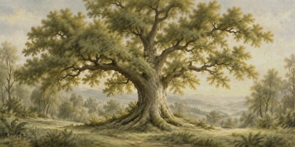 Carta da parati Albero di grandi dimensioni con molti rami, Carta da parati Natura, Carta da parati popolare - Tapeko.it
