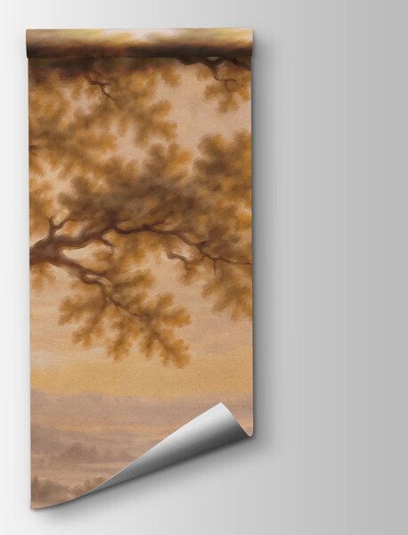 Carta da parati Albero imponente con un tronco massiccio, Carta da parati Natura, Carta da parati popolare - Tapeko.it