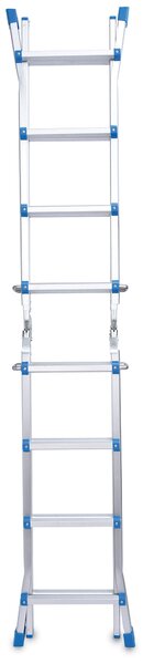 Scala Telescopica in Alluminio 4+4 Gradini Fadi Everest Silver