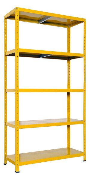 Scaffale in Metallo 5 Ripiani 100x40x187 cm Ettore Giallo