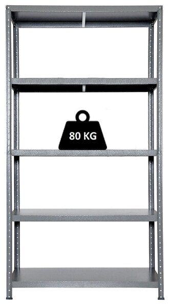 Scaffale in Metallo 5 Ripiani 100x40x187 cm Ettore Antracite