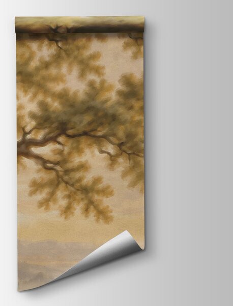 Carta da parati Albero imponente con un tronco massiccio, Carta da parati Natura, Carta da parati popolare - Tapeko.it