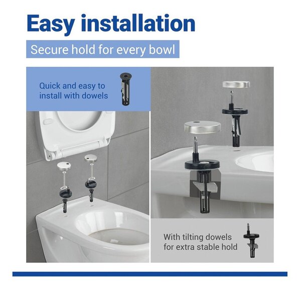 Sedile WC con chiusura Easy-Close (automatica) 36,5 x 45 cm Alberola – Wenko