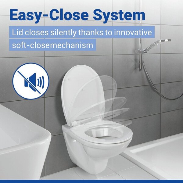Sedile WC con chiusura Easy-Close (automatica) 36,5 x 45 cm Alberola – Wenko