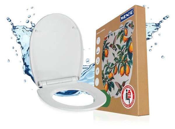 Sedile WC con chiusura Easy-Close (automatica) 36,5 x 45 cm Alberola – Wenko