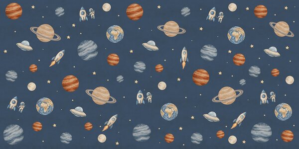 Carta da parati Un'avventura cosmica a tutta velocità, Carta da parati Spazio, Carta da parati popolare - Tapeko.it