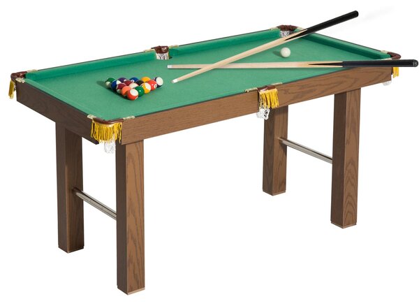 Tavolo da Biliardo con Palline Stecche e Accessori in Legno MDF 123.5x66.5x66 cm